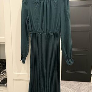 SHEIN Dark Green Long Sleeve Dress
